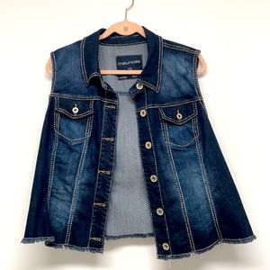 Ladies Sleeveless Denim Jacket